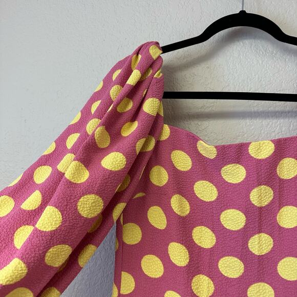 Stine Goya Women's Pink Will Polka Dot Mini Dress Size XS - Picture 4 of 7